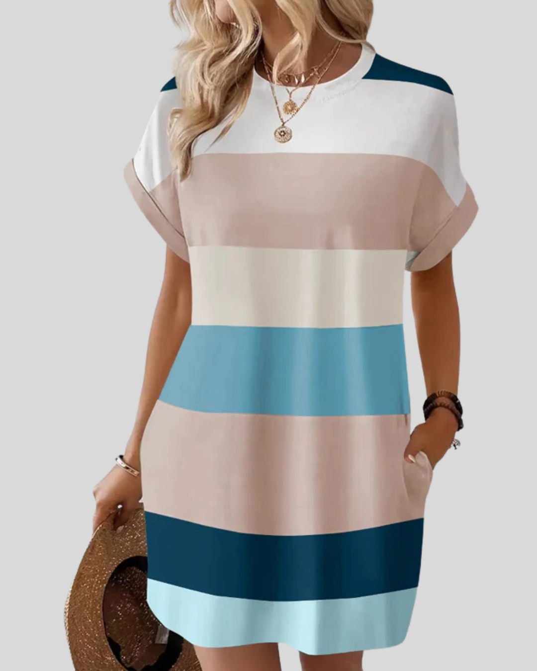 Modehus | Abito Mini Casual Color Block