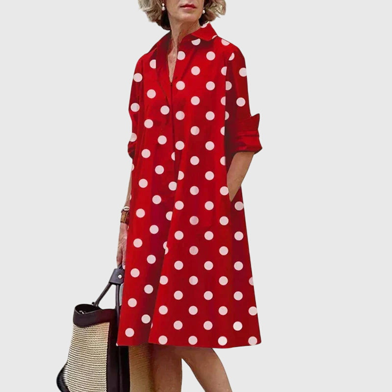 Modehus | Elegant Kjole Med Lommer