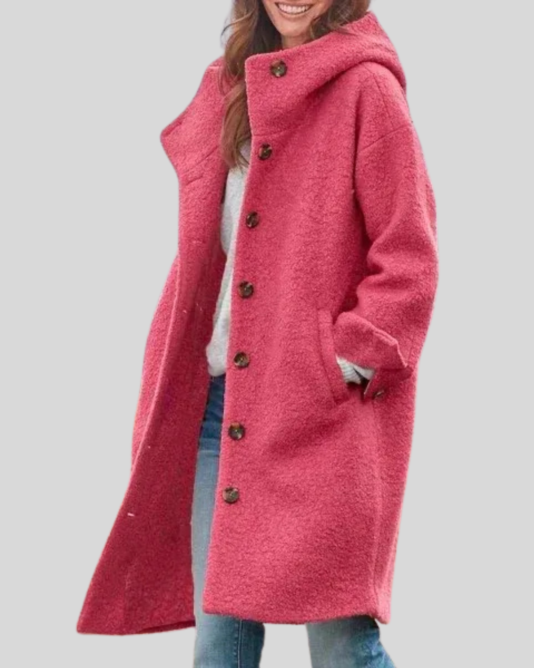 Modehus | Elegant Kåpe i Medium Lengde for Høstdager