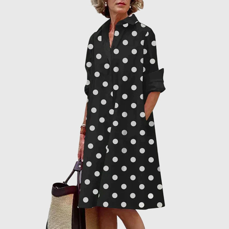 Modehus | Elegant Kjole Med Lommer