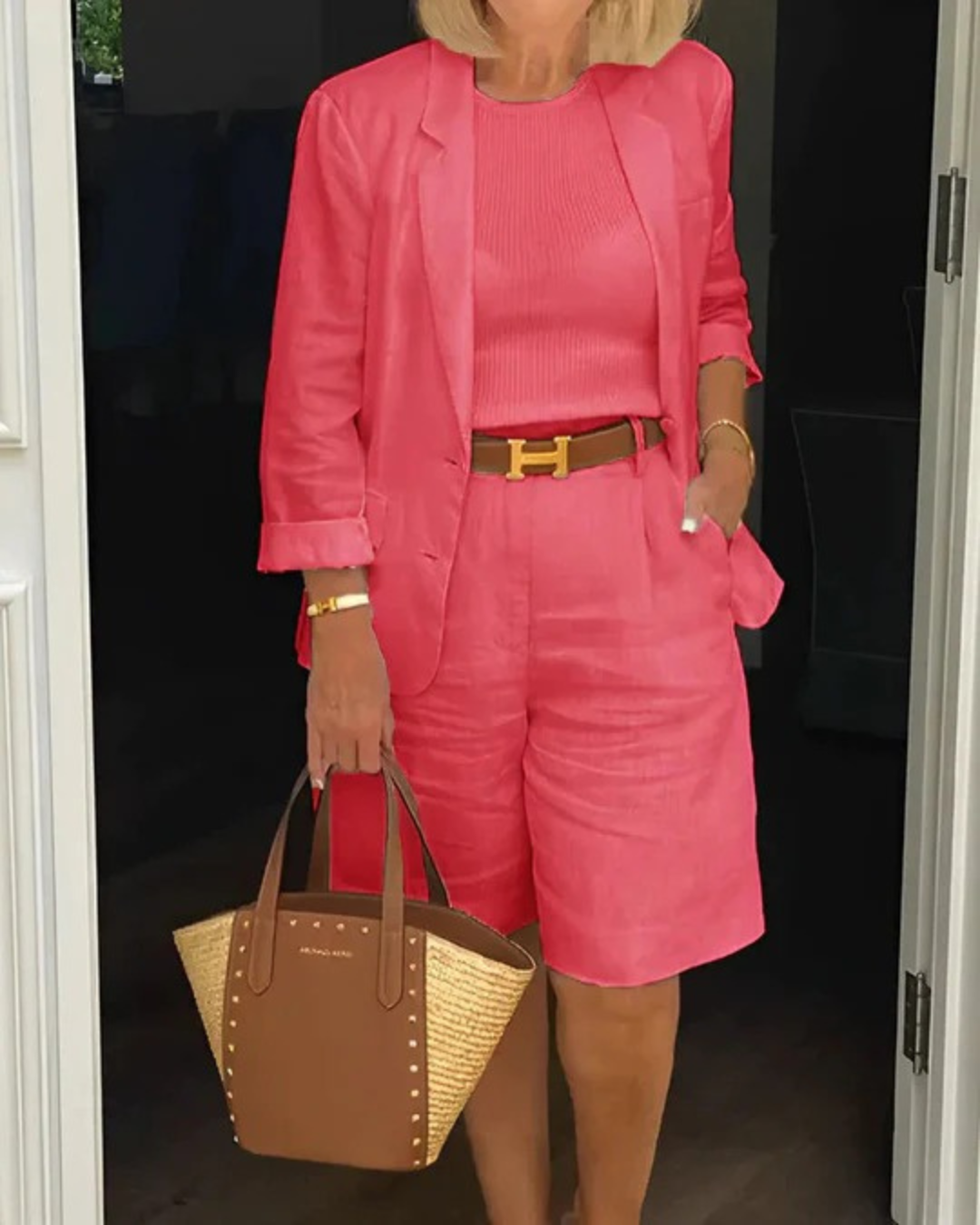Modehus | Elegant to-delt blazer med matchende bukser