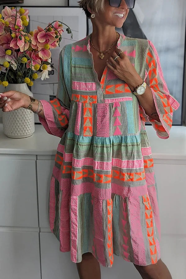 Modehus | Boho Kjole med Volanger