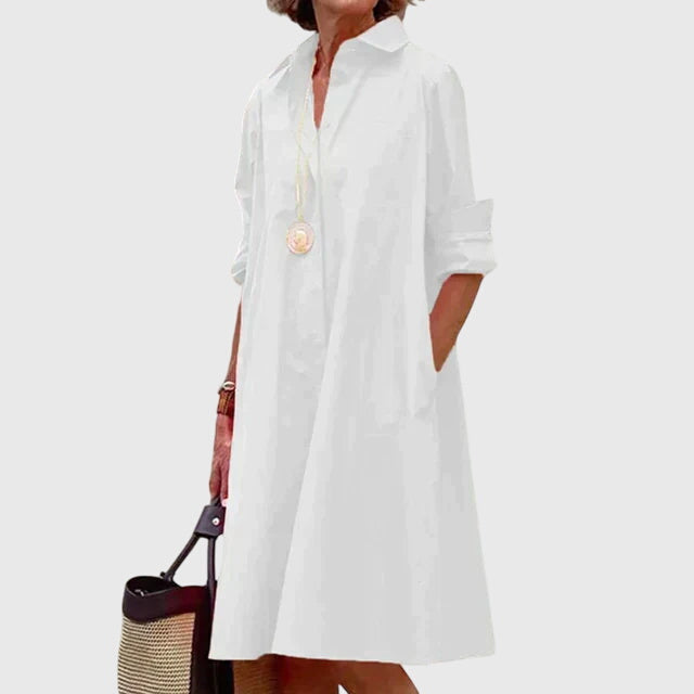 Modehus | Elegant Kjole Med Lommer