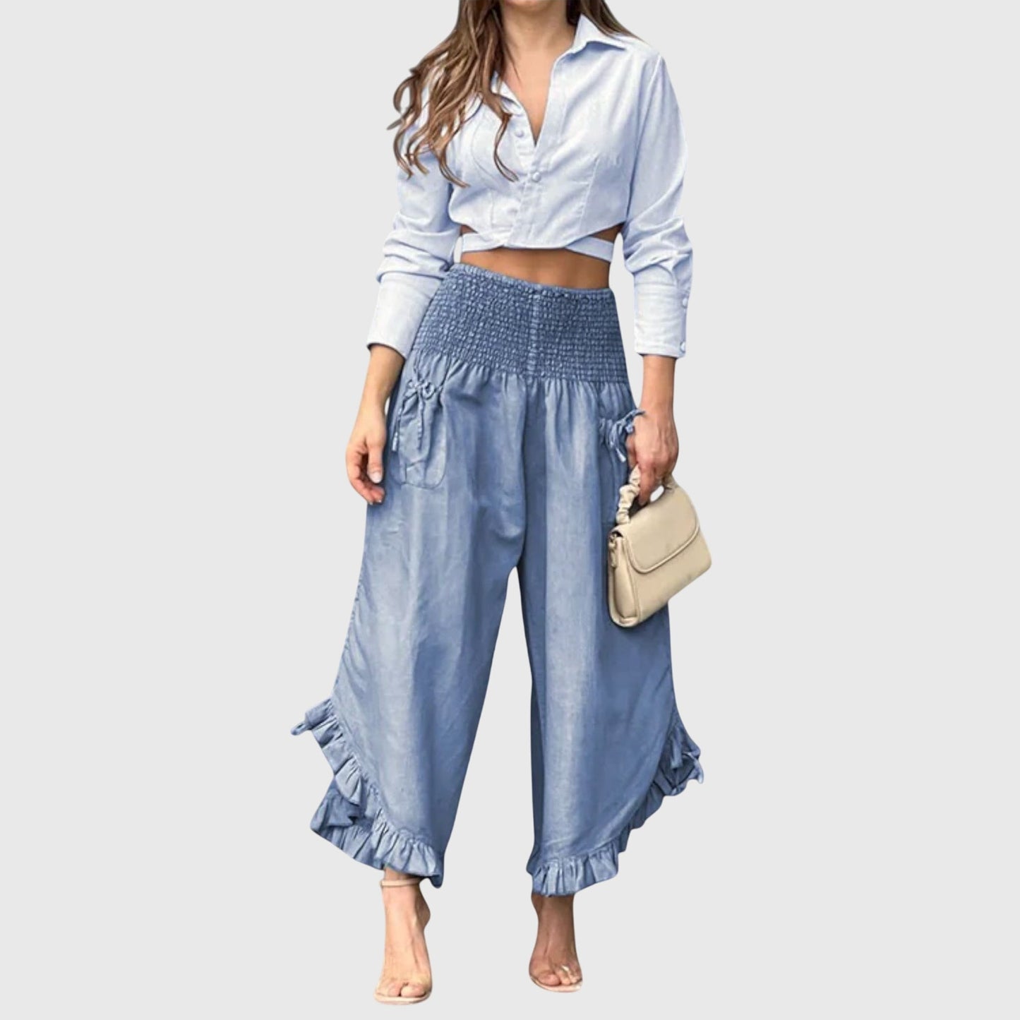 Modehus | Fasjonable Casual Bukser med Folder
