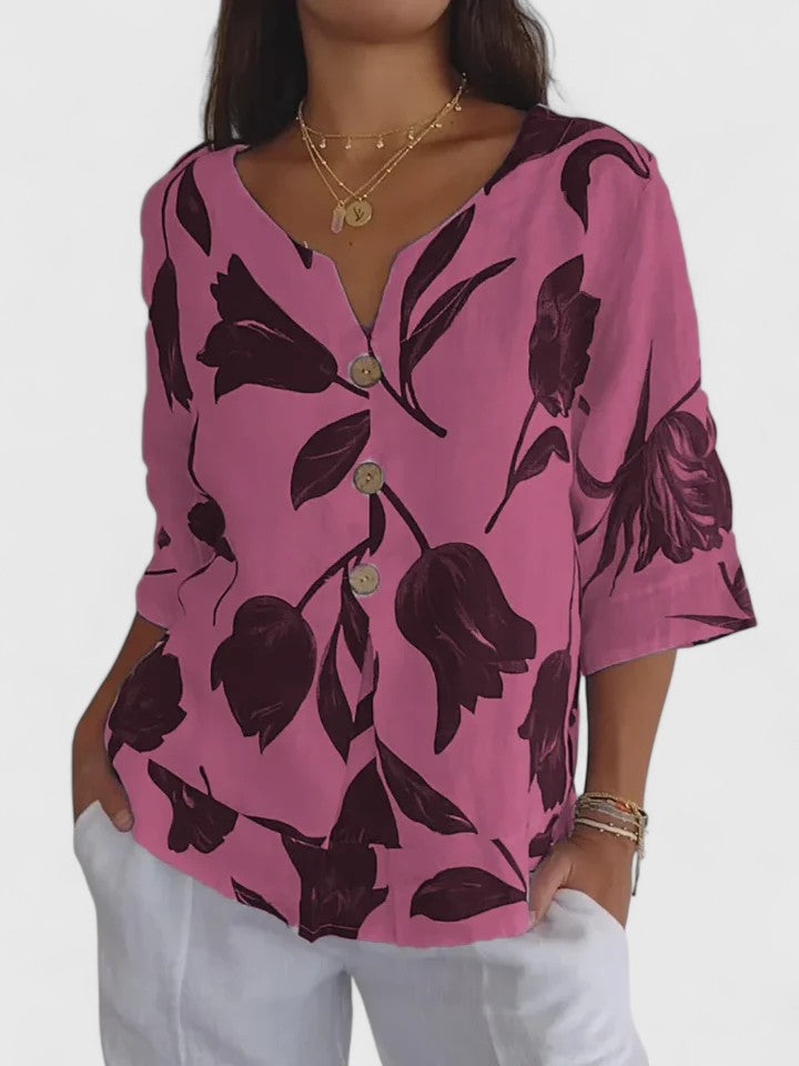 Modehus | Komfortabel V-hals Bluse
