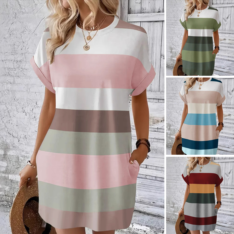 Modehus | Abito Mini Casual Color Block