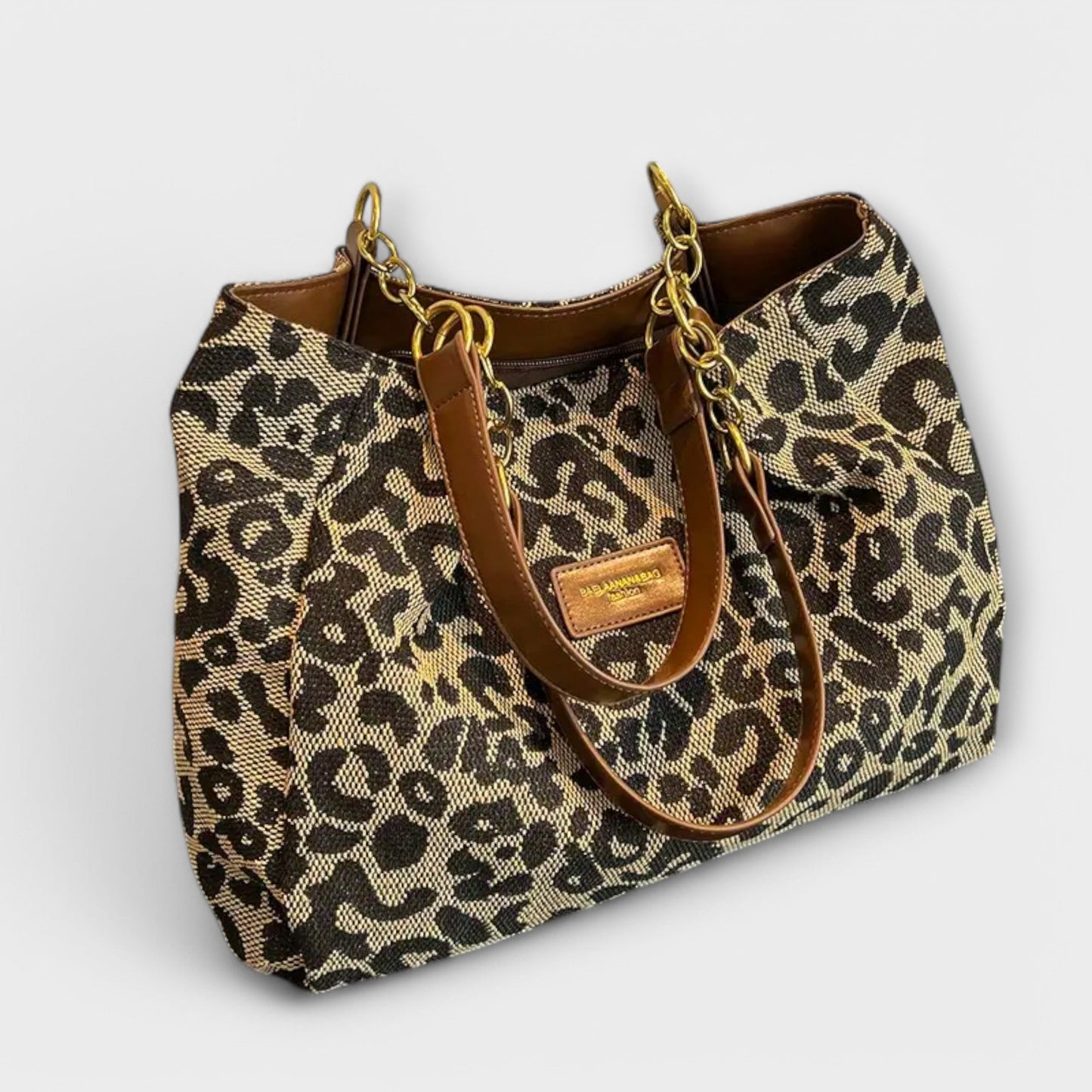 Modehus | Leopardmønstret Stoffveske