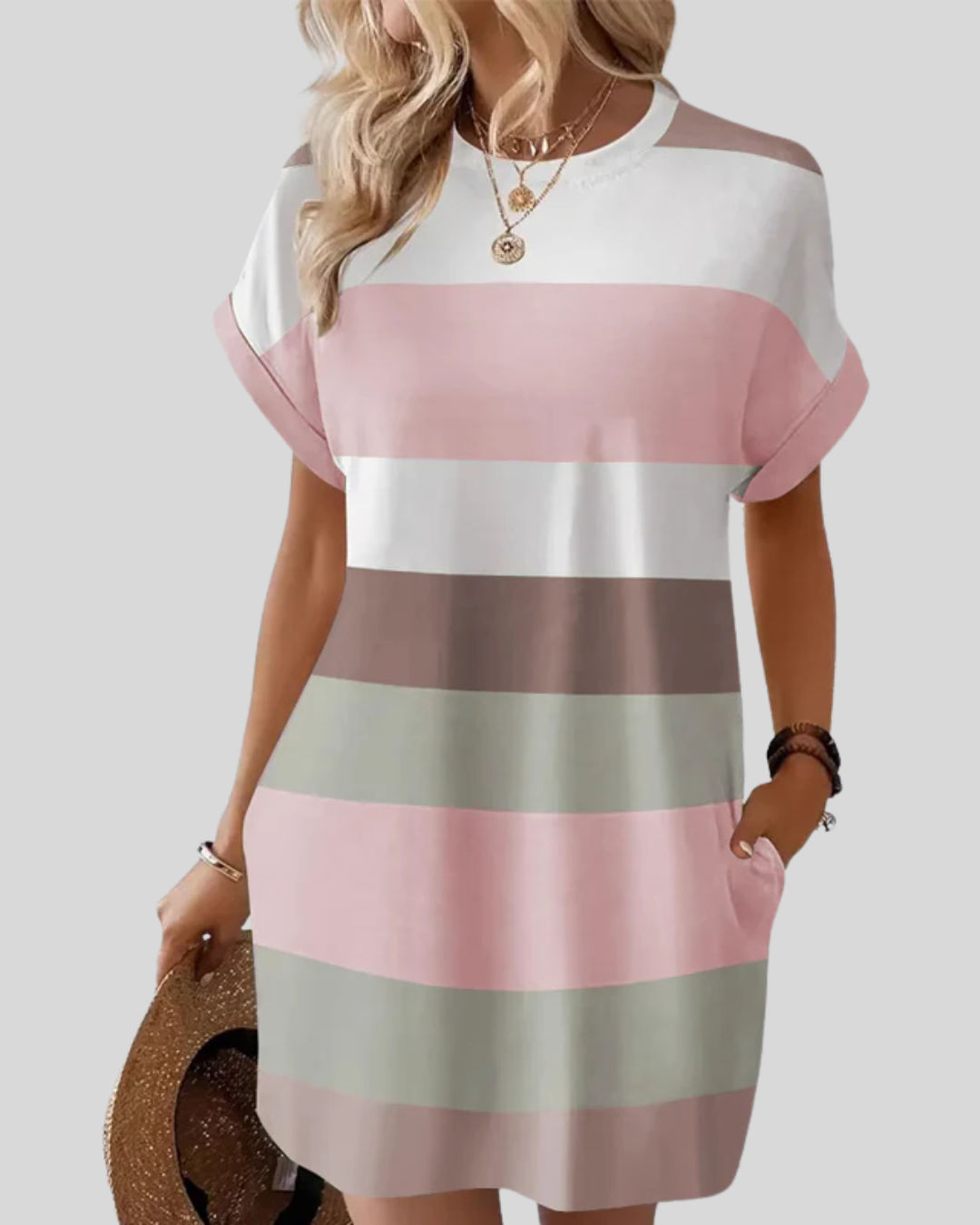 Modehus | Abito Mini Casual Color Block
