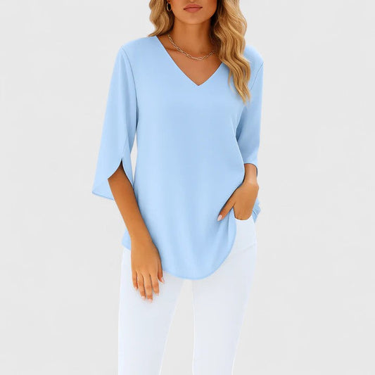 Modehus | Sofistikert V-hals Bluse