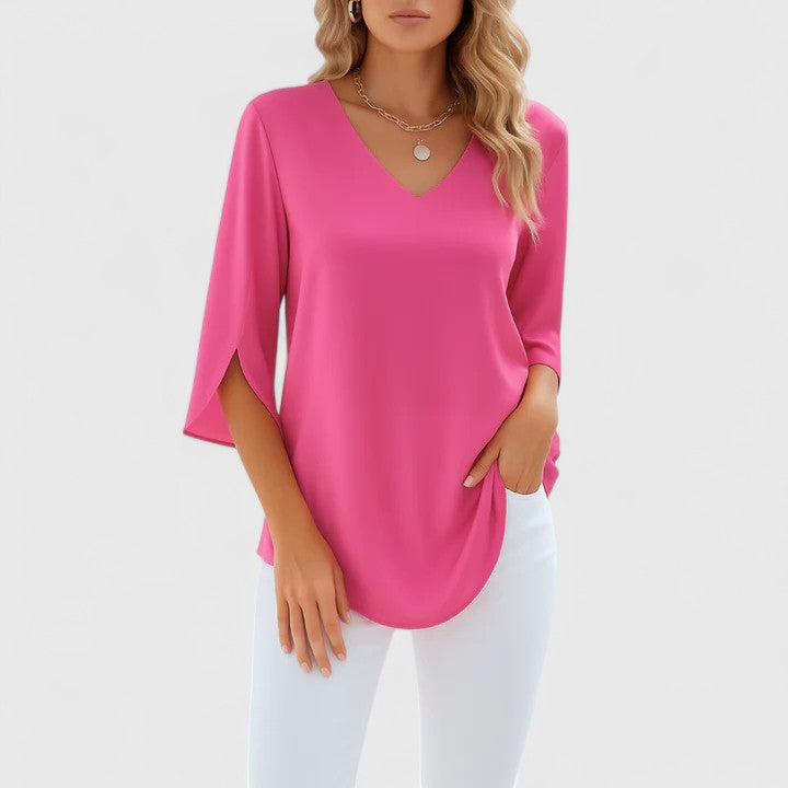 Modehus | Sofistikert V-hals Bluse