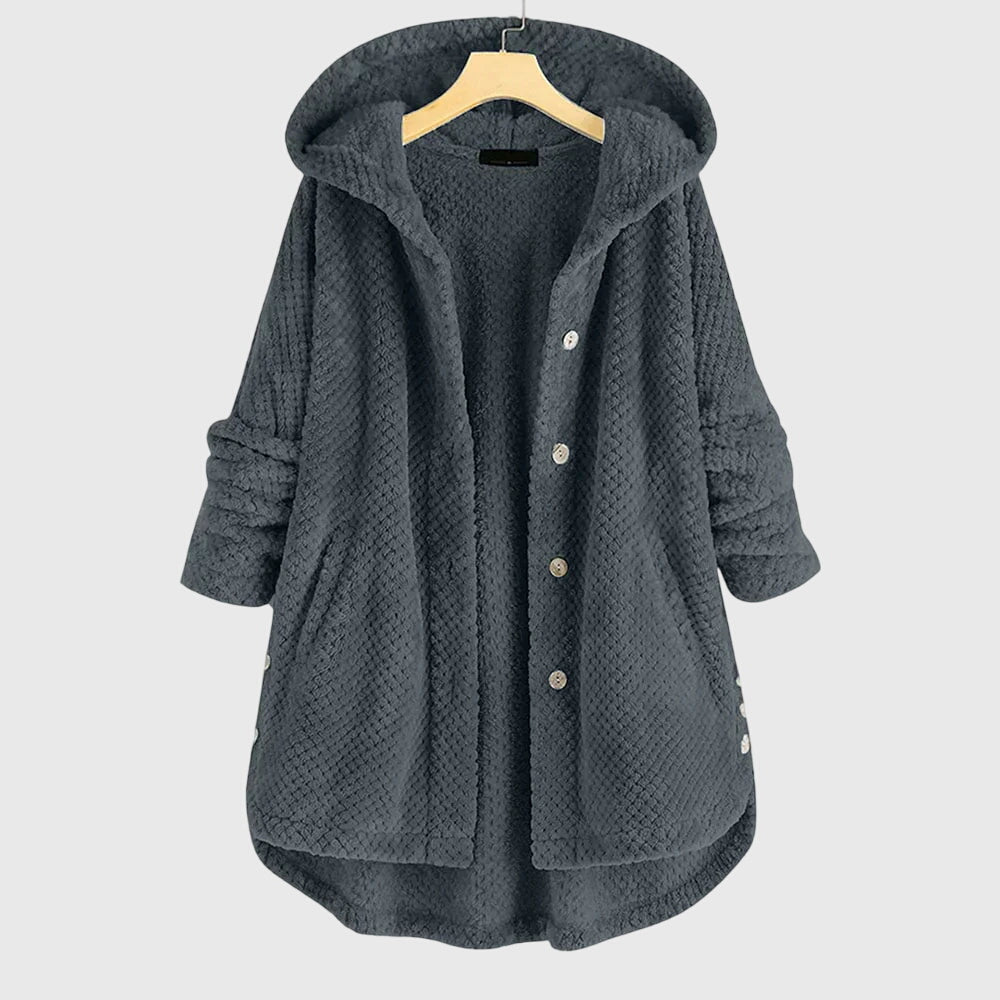 Modehus | Fleecejakke med hette
