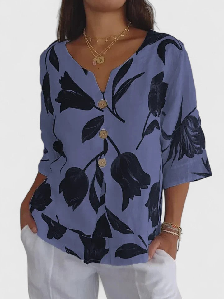 Modehus | Komfortabel V-hals Bluse