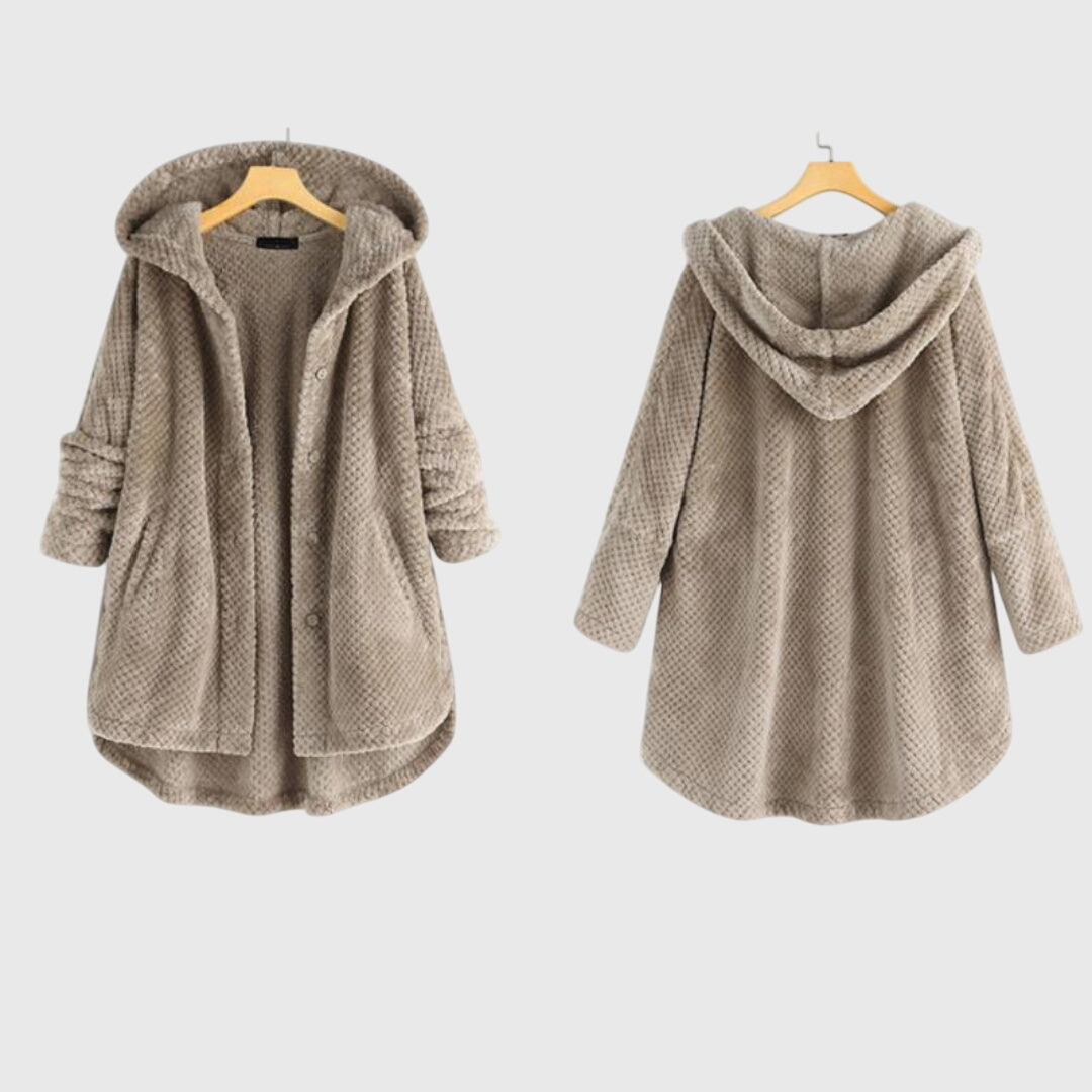 Modehus | Fleecejakke med hette